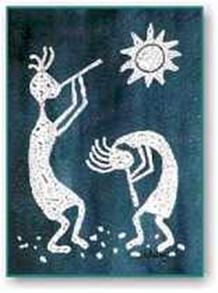 kokopelli fire sticks graphic